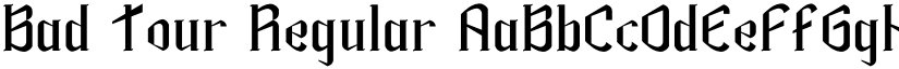 Bad Tour Regular font
