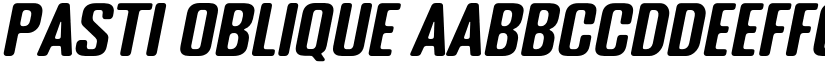 PASTI Oblique font