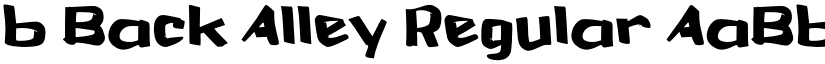 b Back Alley Regular font