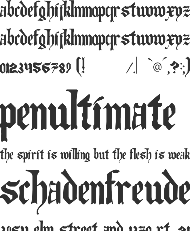 The Art of Illuminating font preview