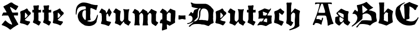 Fette Trump-Deutsch font