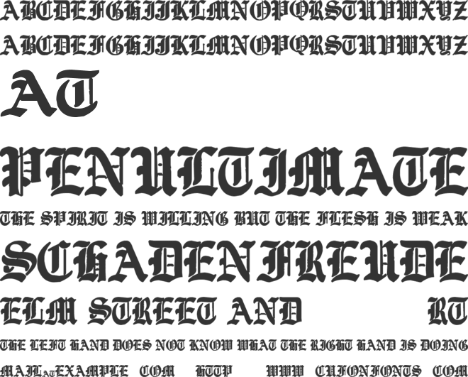 Ye Old Shire font preview