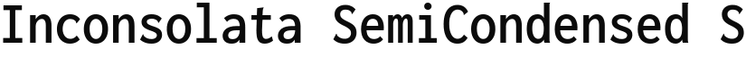 Inconsolata SemiCondensed SemiBold font