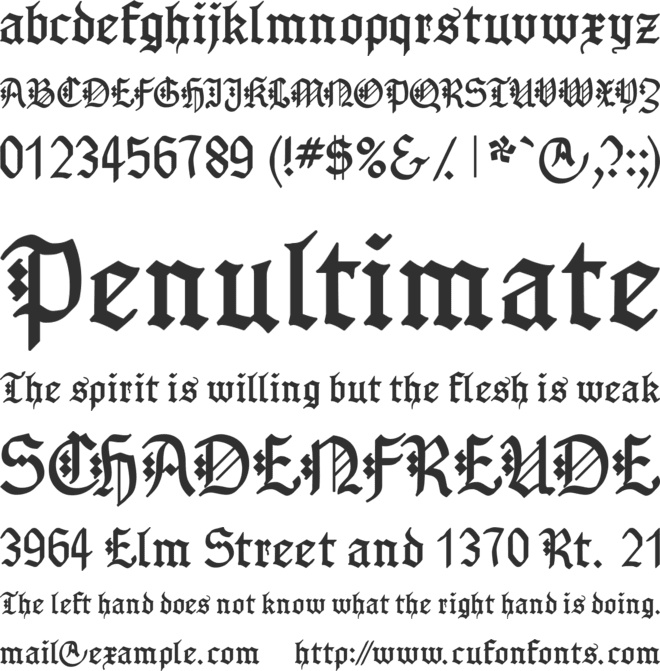 Gotenborg Fraktur font preview