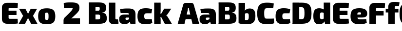 Exo 2 Black font