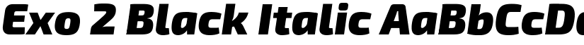 Exo 2 Black Italic font