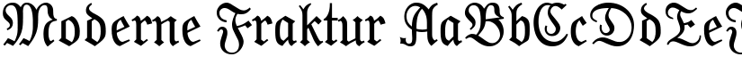 Moderne Fraktur font