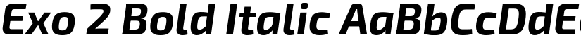 Exo 2 Bold Italic font