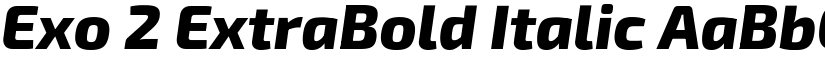 Exo 2 ExtraBold Italic font