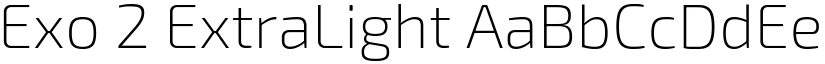 Exo 2 ExtraLight font