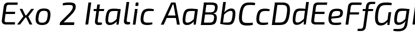 Exo 2 Italic font