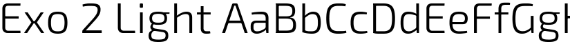 Exo 2 Light font