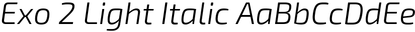 Exo 2 Light Italic font