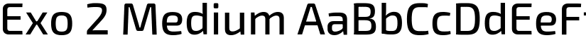 Exo 2 Medium font