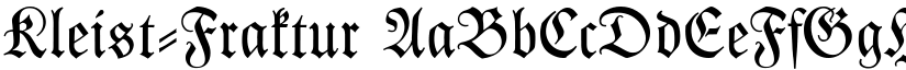 Kleist-Fraktur font