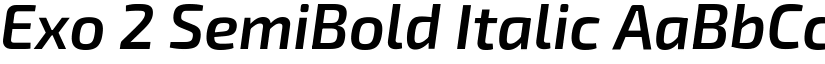 Exo 2 SemiBold Italic font
