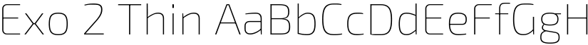 Exo 2 Thin font