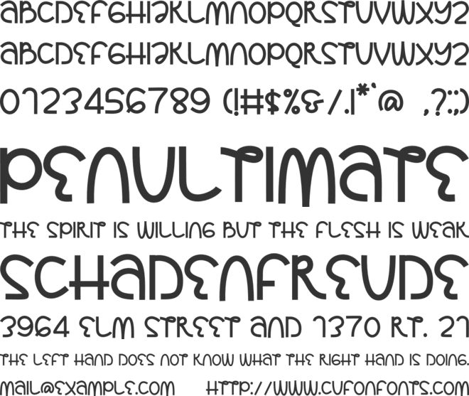 Bigdino Park font preview