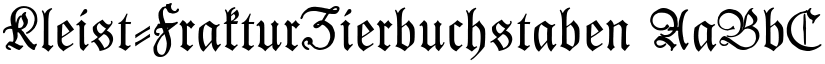 Kleist-FrakturZierbuchstaben font