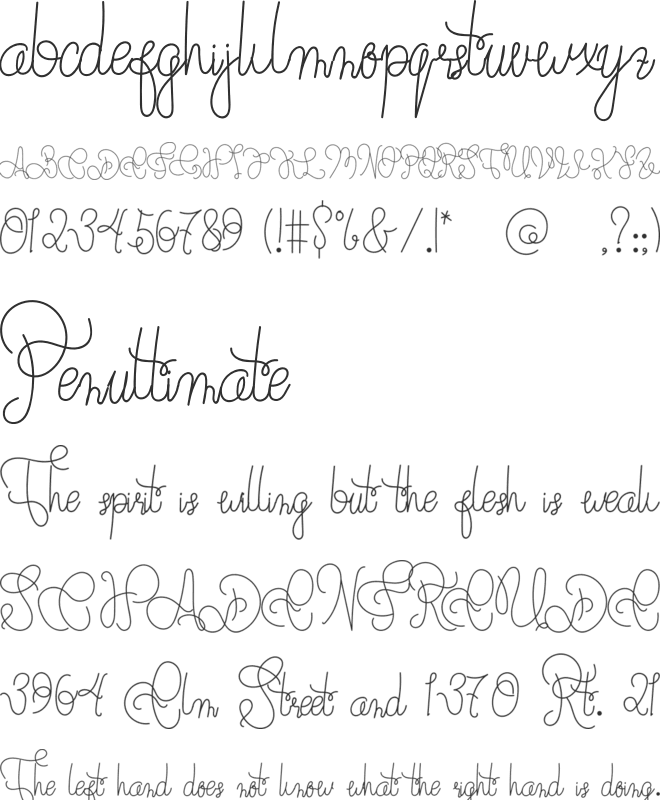 Quantum And Time font preview