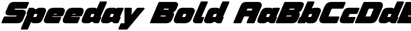 Speeday Bold font
