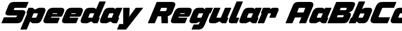 Speeday Regular font