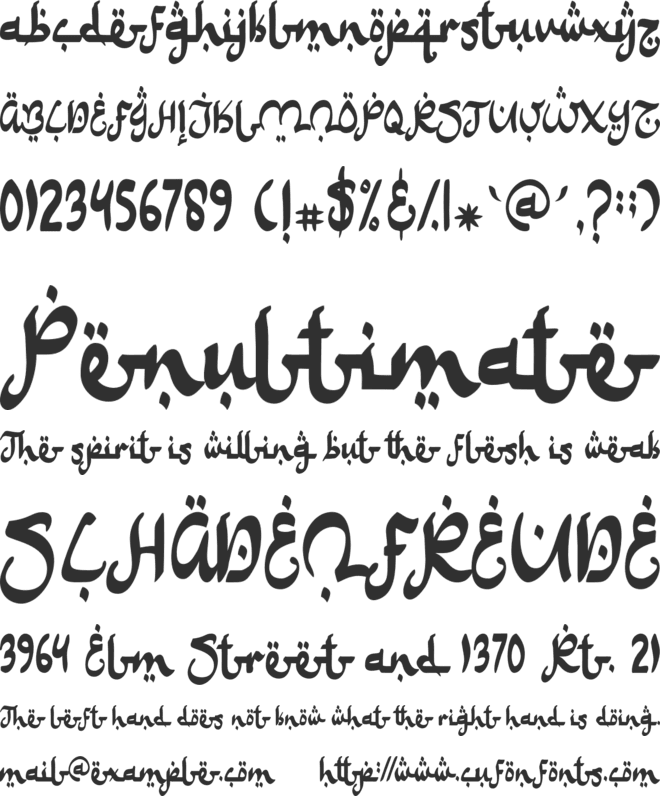 Shalleh font preview