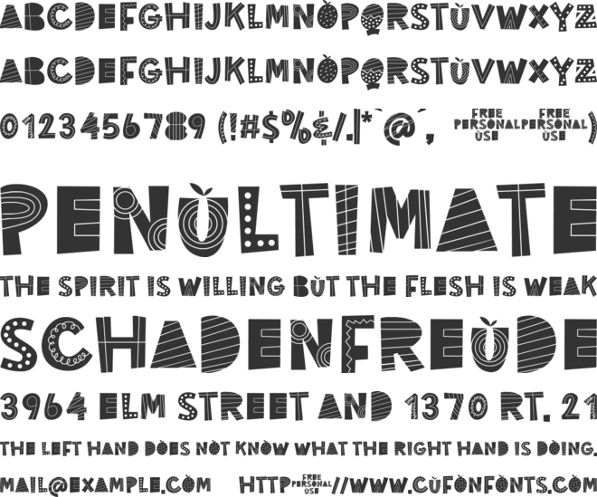 Honey cookies font preview