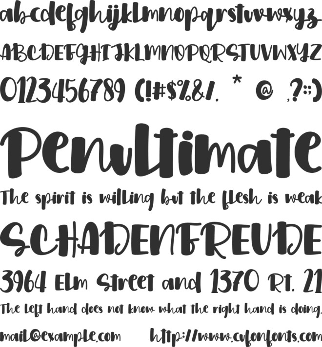 Sweet Aloha - personal use font preview