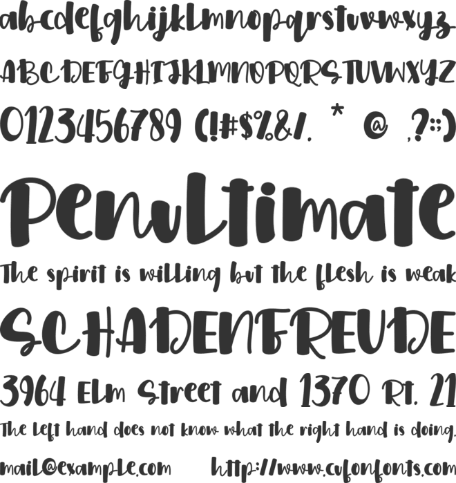 Sweet Aloha - personal use font preview