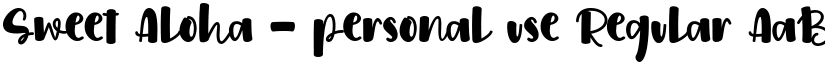 Sweet Aloha - personal use Regular font