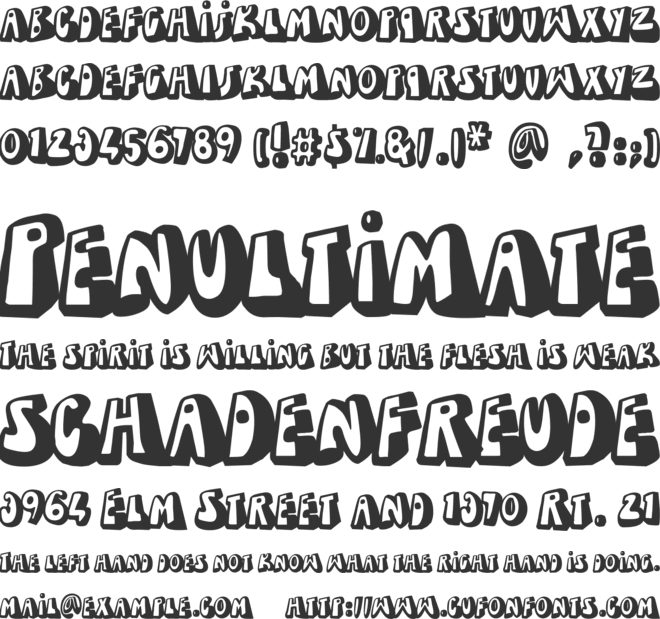 Dead Wallace font preview