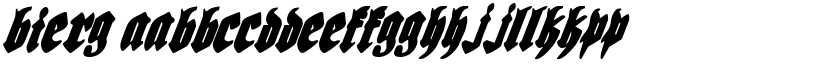 Bierg font