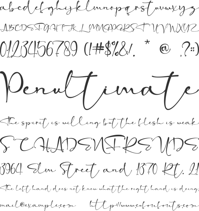 Ladylord - personal use font preview