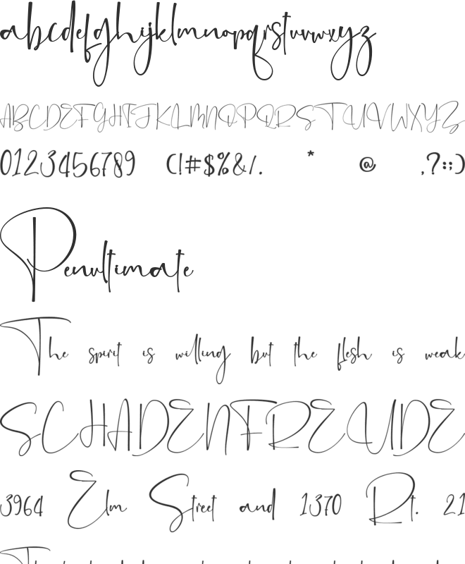 Brillianissa - Personal Use font preview