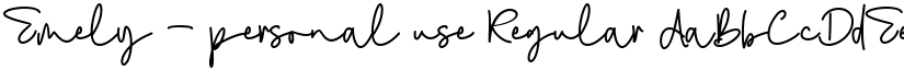 Emely - personal use Regular font