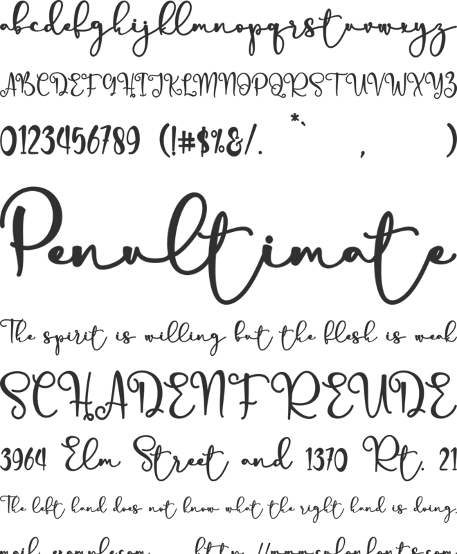 Samorina font preview
