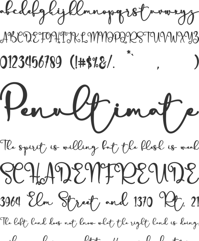 Samorina font preview