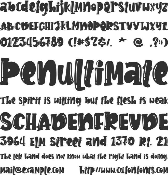Berries - Personal use font preview