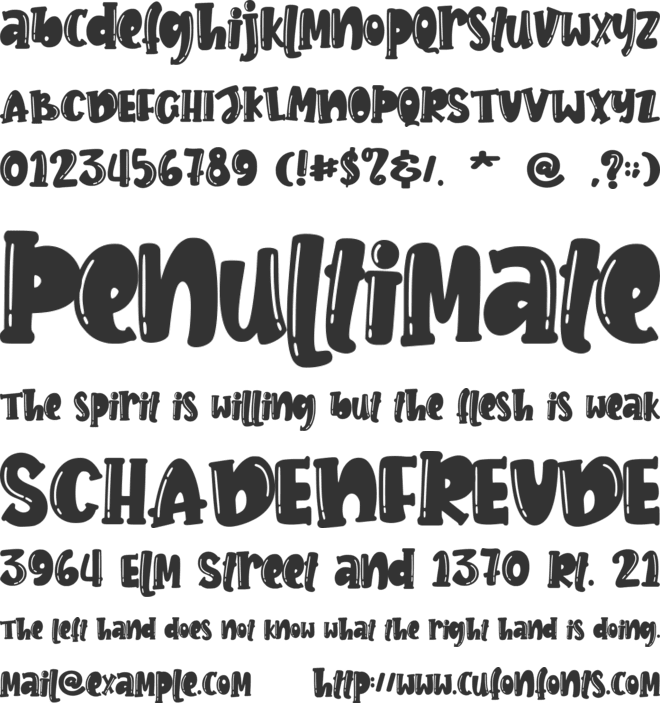 Berries - Personal use font preview