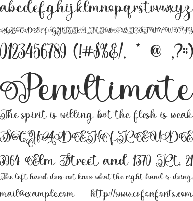 Harahel - Personal Use font preview