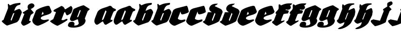 Bierg font