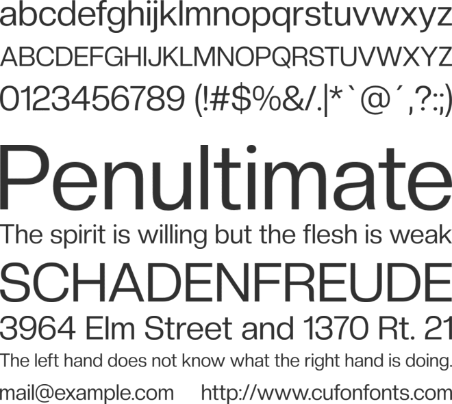 Creato Display font preview