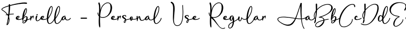 Febriella - Personal Use Regular font