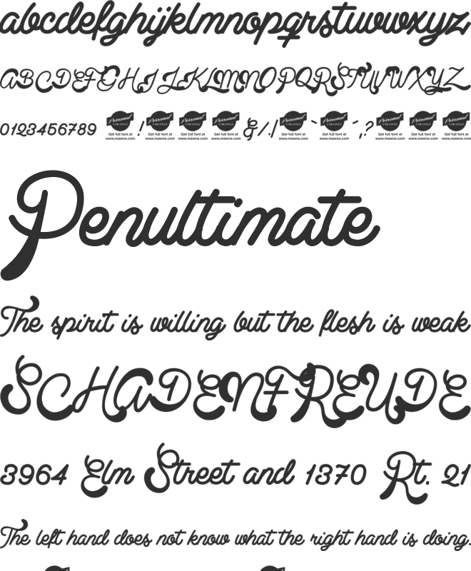 Clear Line PERSONAL USE ONLY font preview