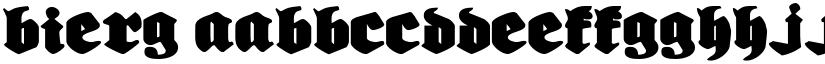 Bierg font