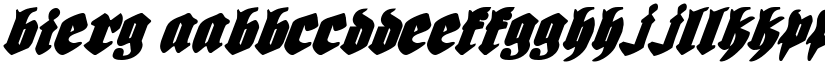 Bierg font