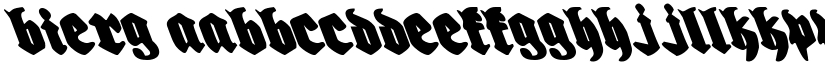 Bierg font