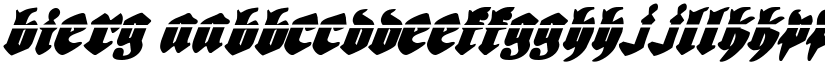 Bierg font