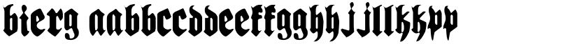 Bierg font